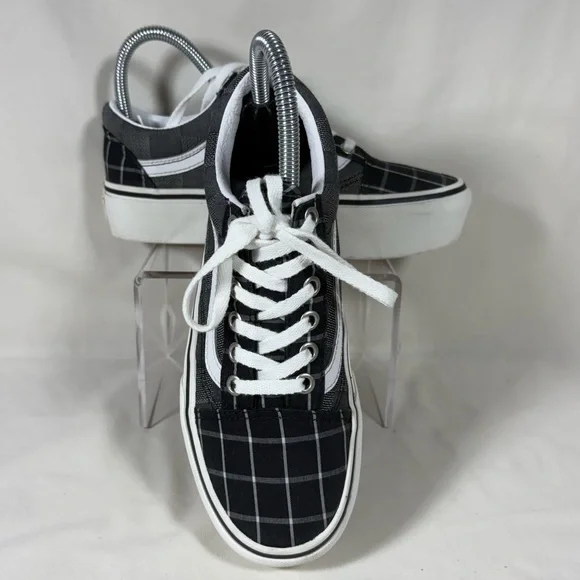 VANS Old Skool Patchwork Black/White Platform Sneakers Size 5.5 W's/4.0 M's - Picture 3 of 10